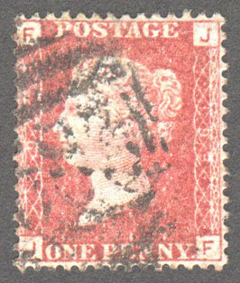 Great Britain Scott 33 Used Plate 193 - JF - Click Image to Close